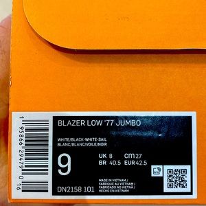 Brand new, never worn Nike Blazer Low ‘77 Jumbo.